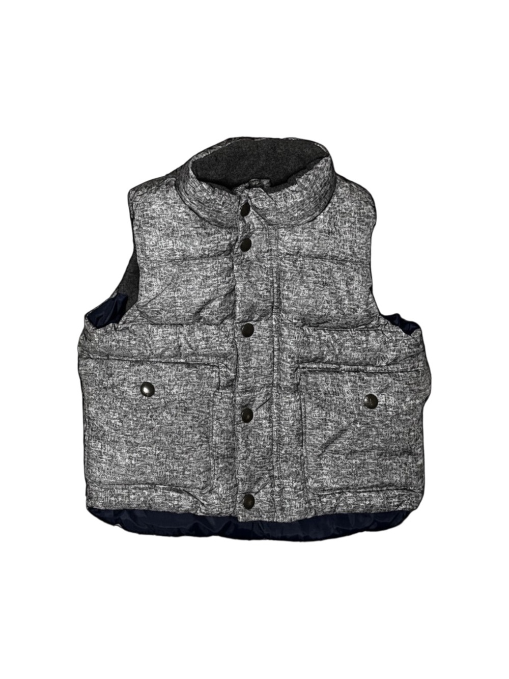 GAP Heather Gray Quilted Puffer Vest